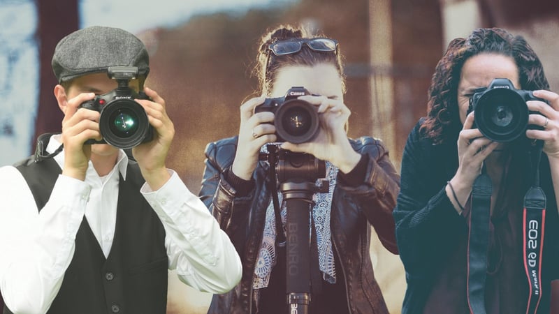 Paparazzi capturing celebrities